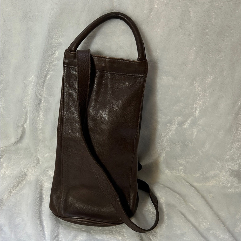 Elegant Brown Leather Men's Bag